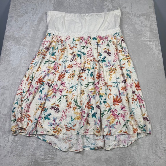 Torrid Plus Size Floral Print Strapless Dress Size 4X Womens 26 Flowy - Picture 2 of 9